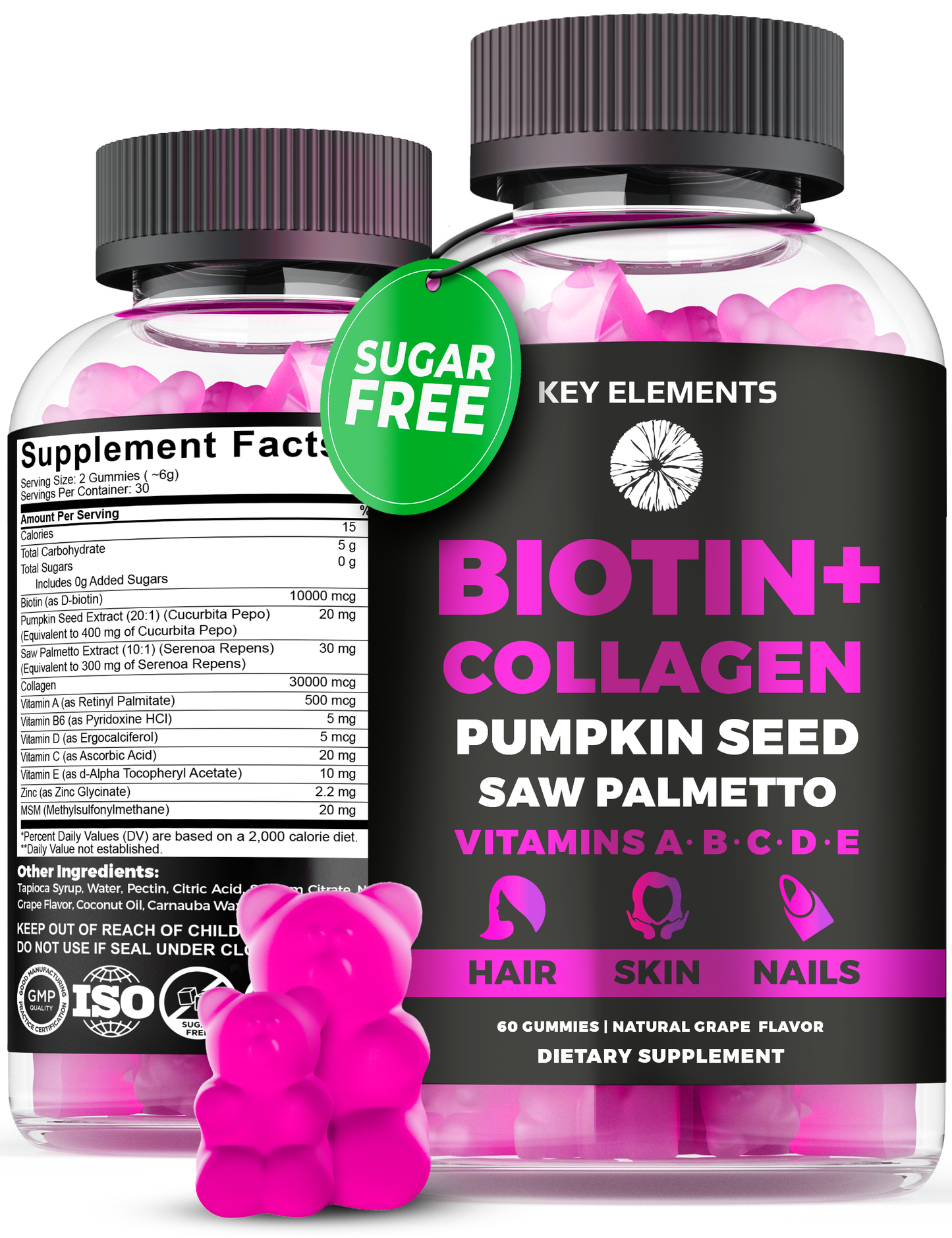 Beauty Complex Biotin Collagen Gummies for Hair, Skin & Nails