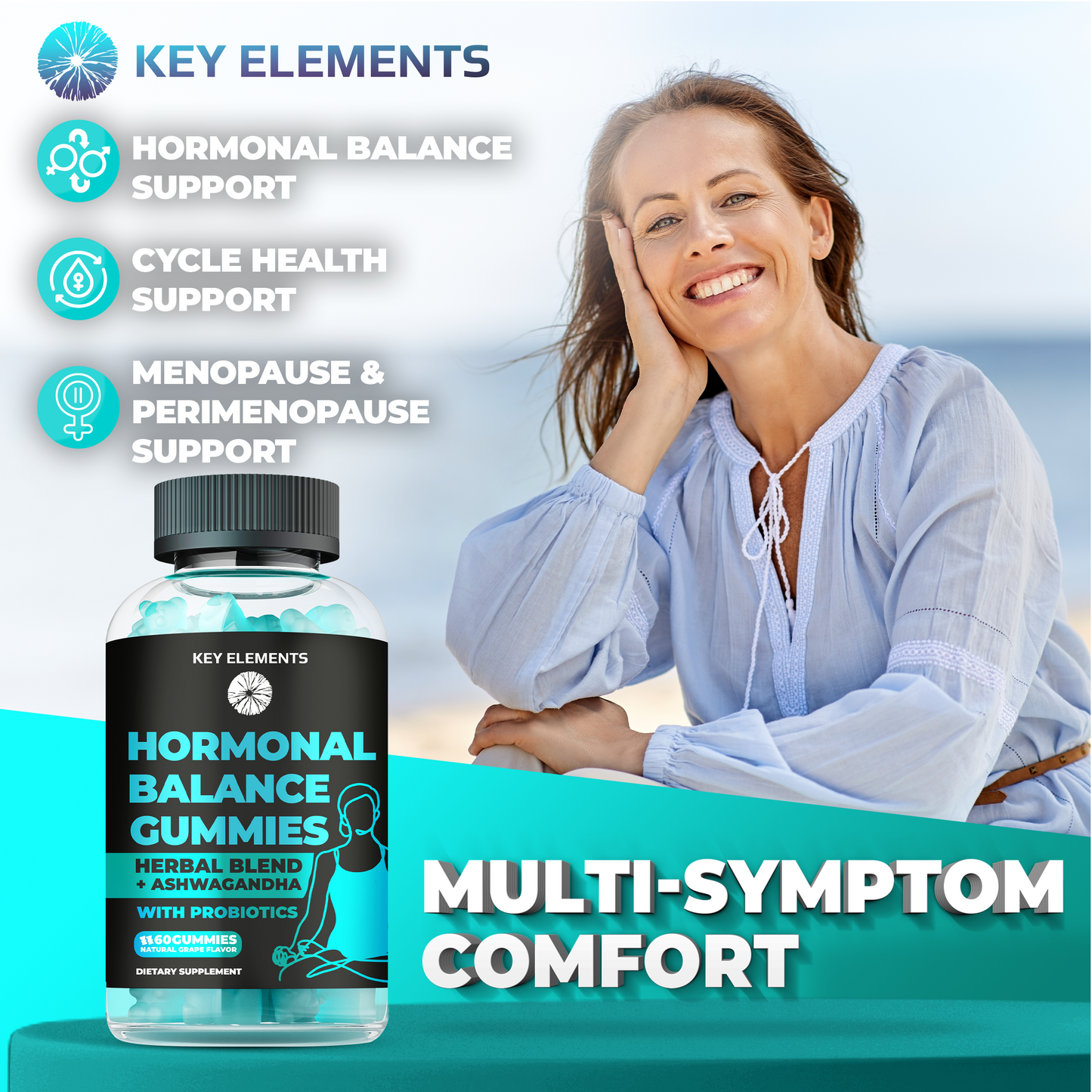 PMS Relief Gummies with Probiotics & Calming Adaptogens