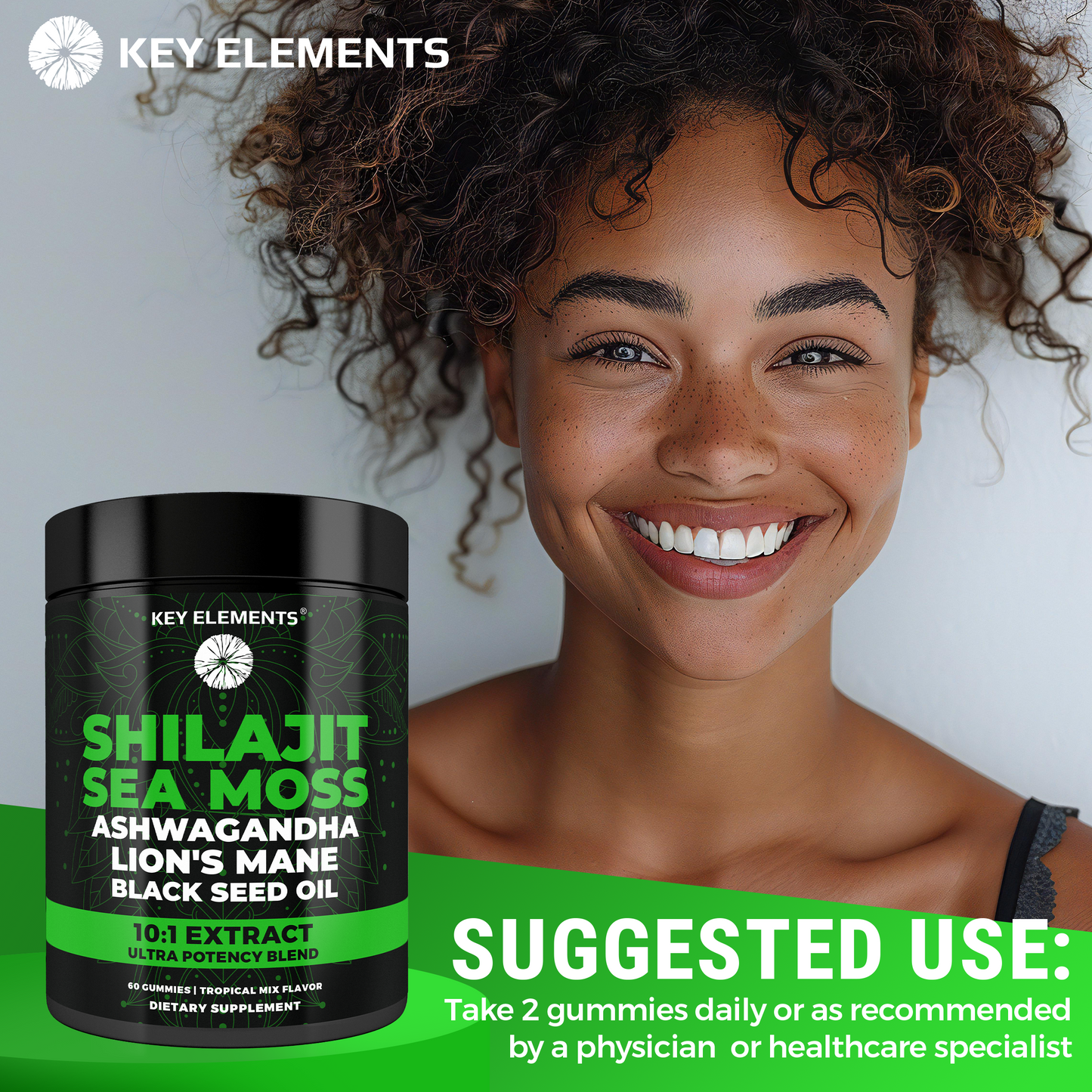 Himalayan Shilajit Gummies with Sea Moss for Immune, Energy & Brain Support