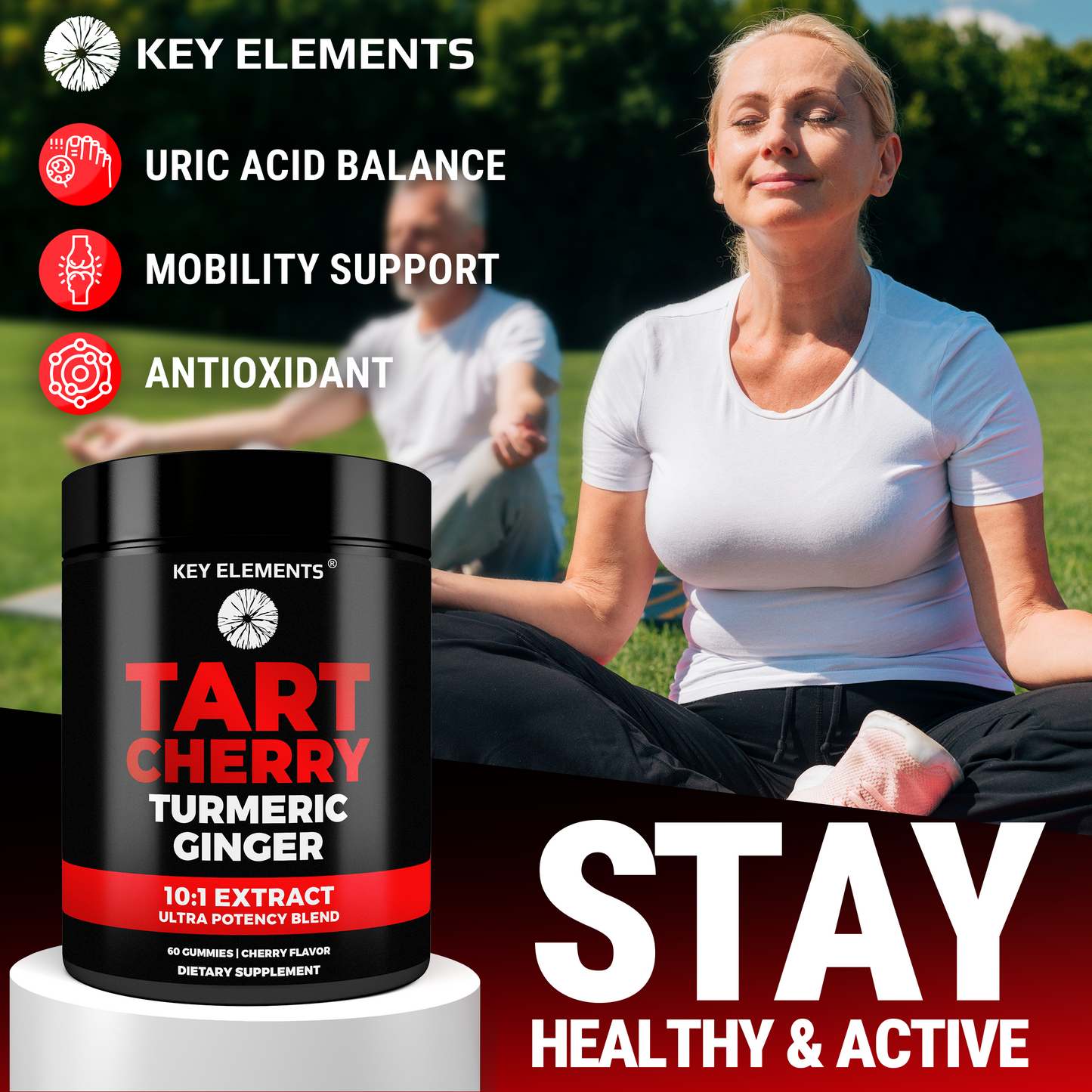 Recovery Tart Cherry Gummies with Turmeric & Ginger for Joint & Muscle Support