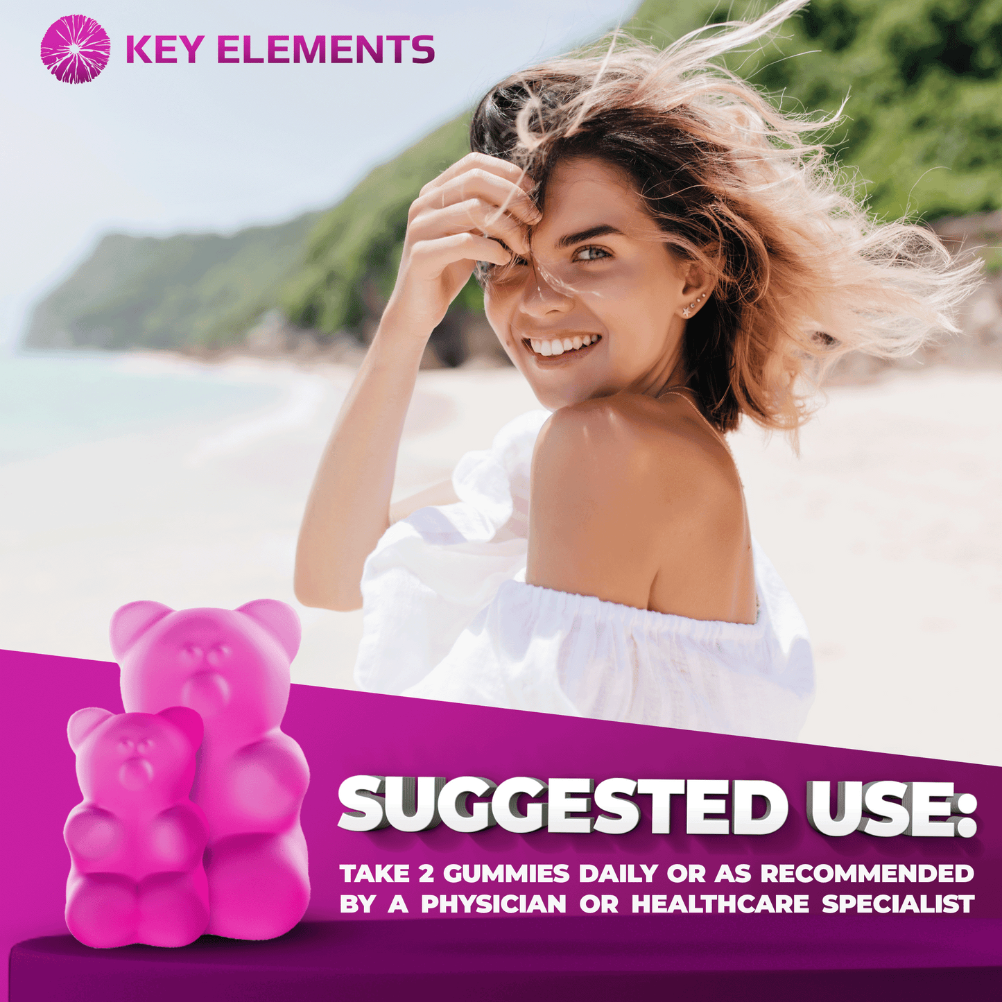 Beauty Complex Biotin Collagen Gummies for Hair, Skin & Nails