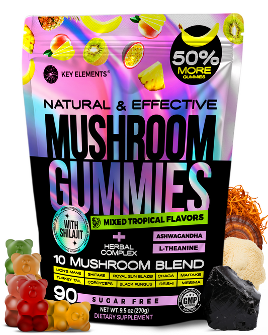 Next-Gen Shilajit Mushroom Gummies with Ashwagandha and L Theanine