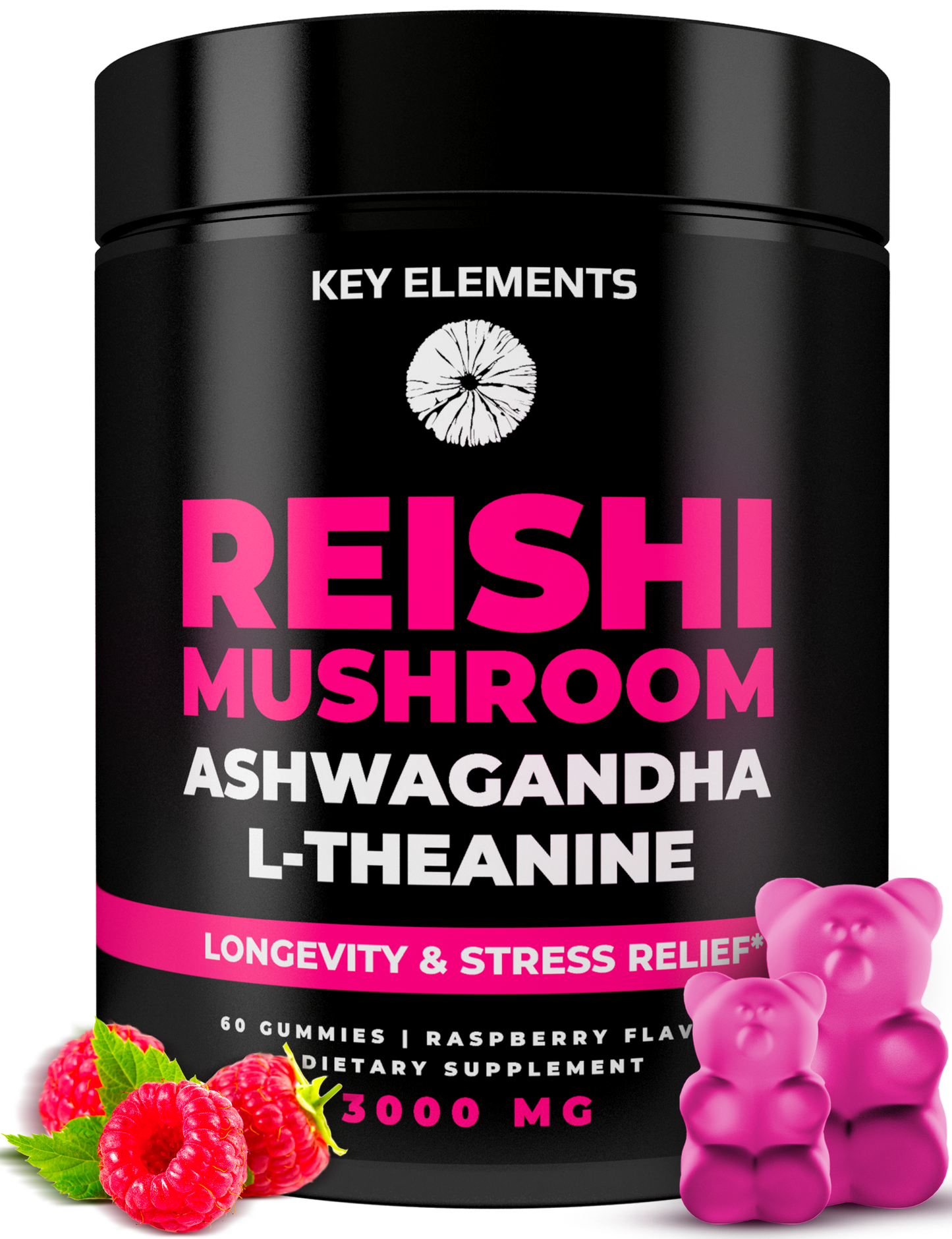 Reishi Gummies with Adaptogens for Immune Support, Stress Relief & Sleep Support
