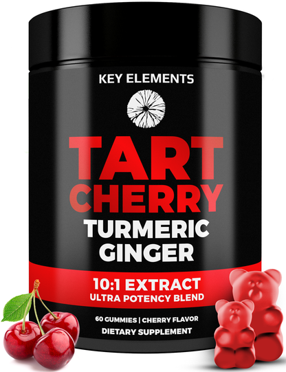 Natural Tart Cherry Gummies Extract with Turmeric & Ginger for Uric Acid Cleanse, Joint Support & Muscle Recovery