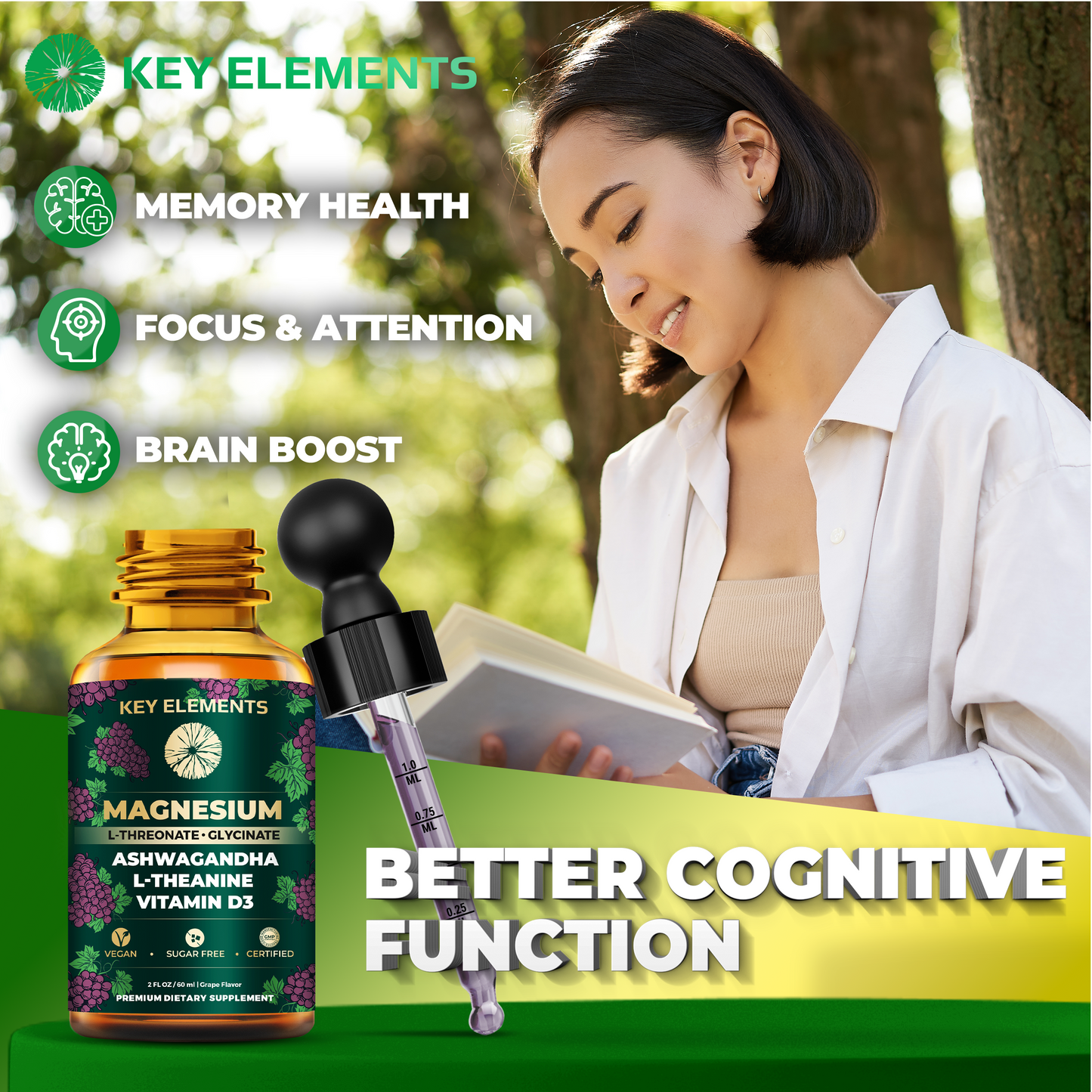 Magnesium Complex with Ashwagandha, L-Theanine, Vitamin D3 for Relax, Sleep & Muscle Support