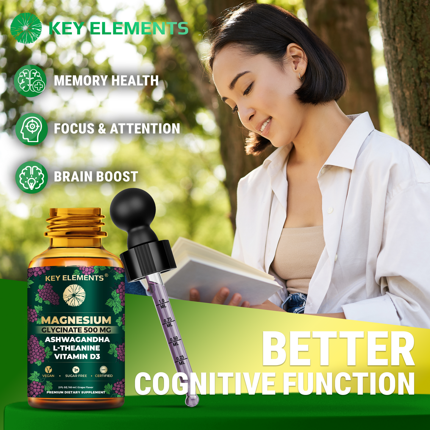 Magnesium Complex with Ashwagandha, L-Theanine, Vitamin D3 for Relax, Sleep & Muscle Support