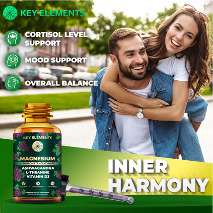Magnesium Complex with Ashwagandha, L-Theanine, Vitamin D3 for Relax, Sleep & Muscle Support