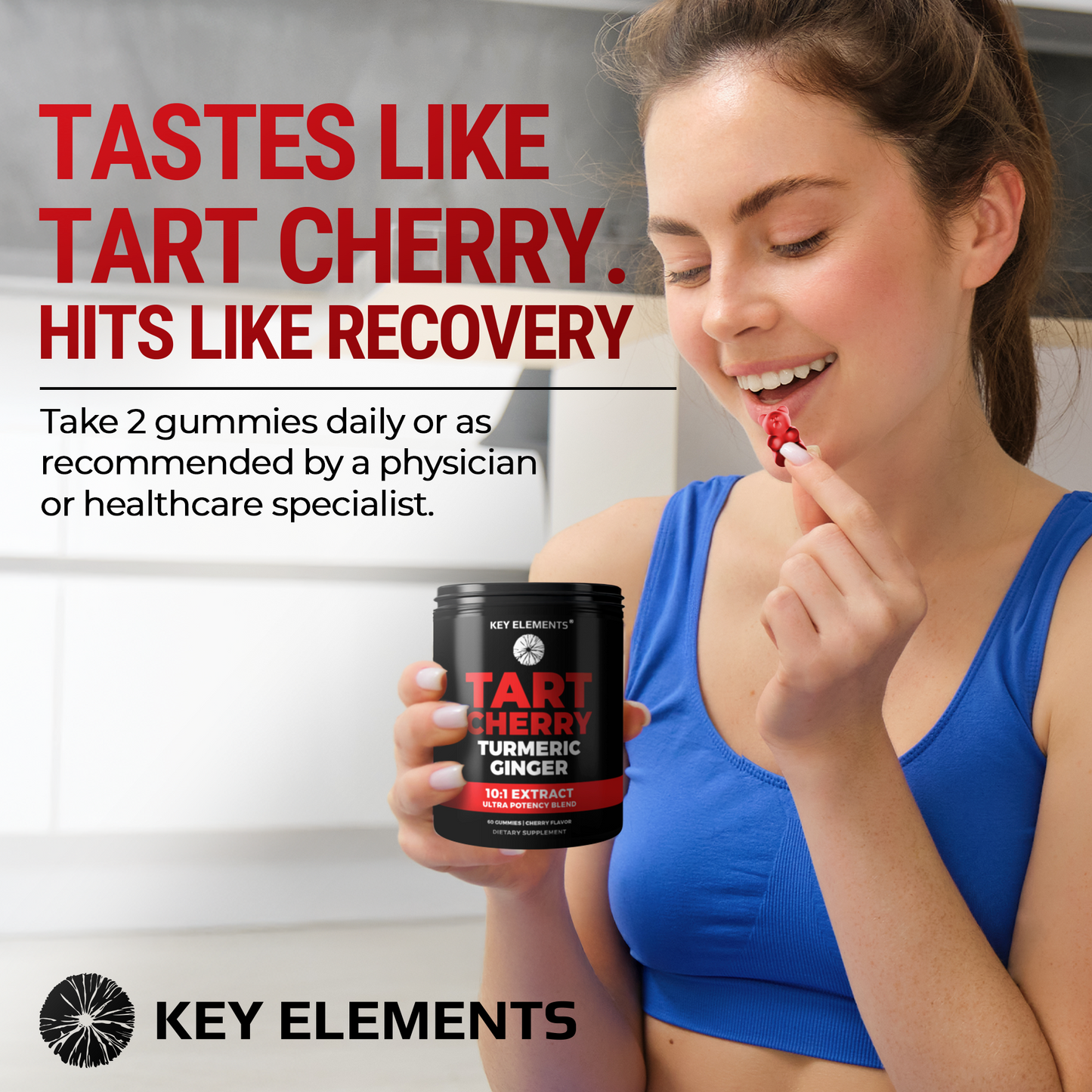 Recovery Tart Cherry Gummies with Turmeric & Ginger for Joint & Muscle Support