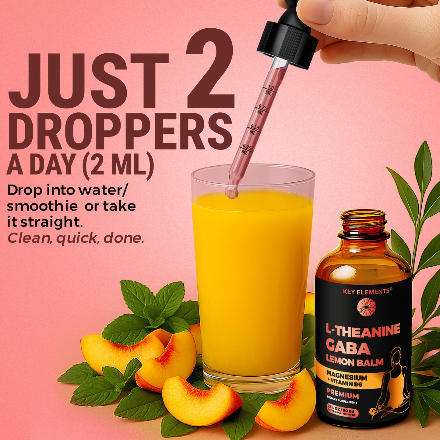 Calm, Stress Relief & Chill GABA with L-Theanine Drops
