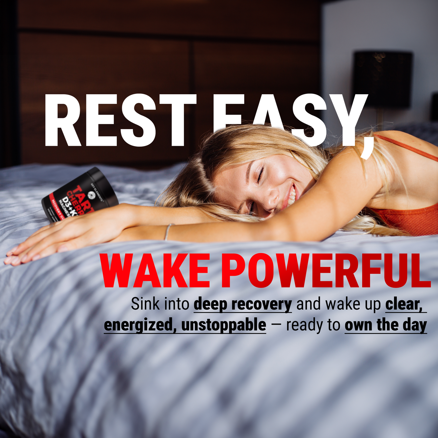 Recovery Tart Cherry Gummies with Vitamin D3 K2 5000 IU & Magnesium