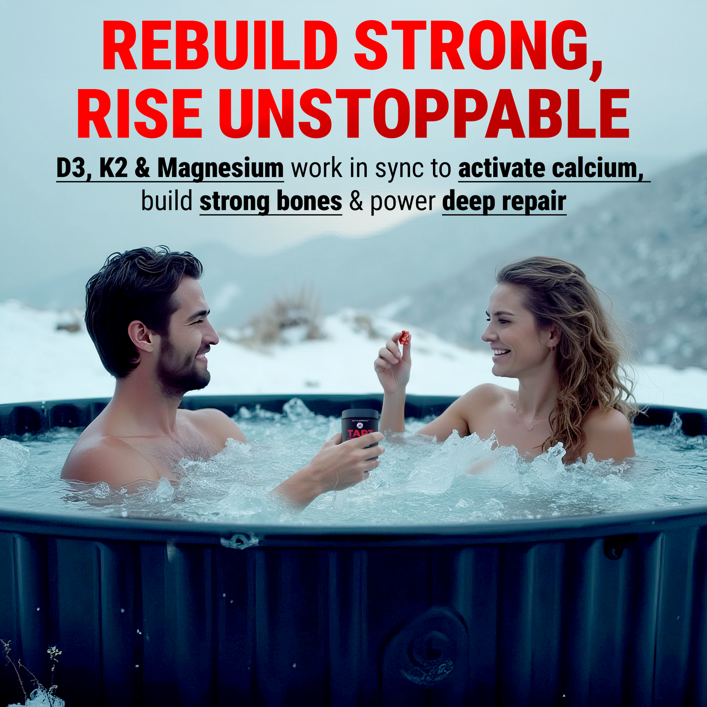 Recovery Tart Cherry Gummies with Vitamin D3 K2 5000 IU & Magnesium