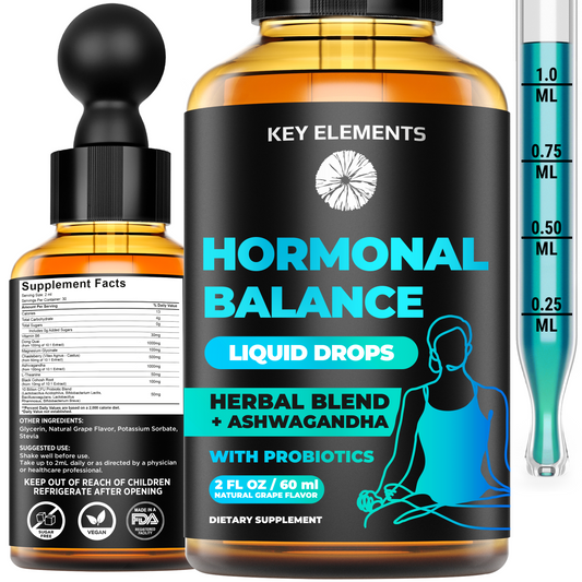 Liquid Hormone Balance Supplements for Women & PMS Relief - Menopause Support PMS Vitamins Menstrual Cramp Relief