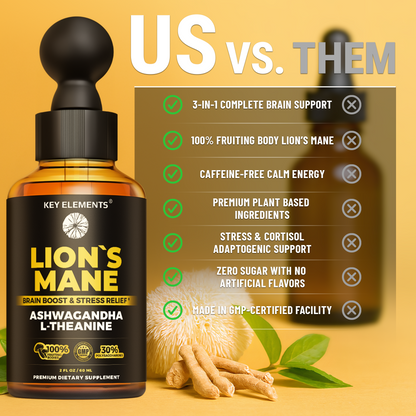 Smart Lions Mane Extract Drops for Memory, Focus & Brain Health